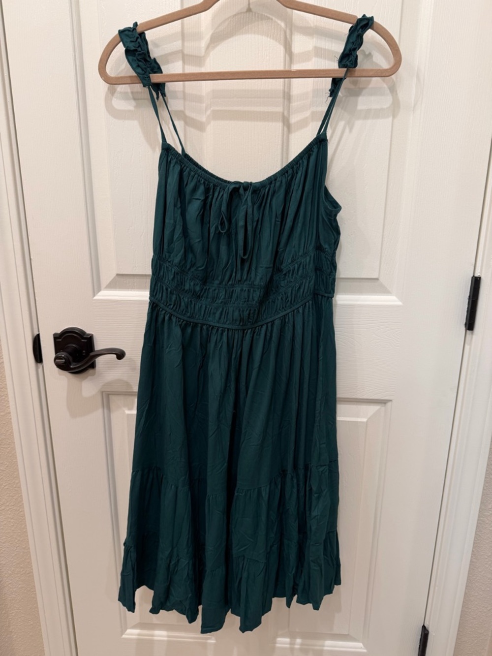 NWT Zaful Sleeveless Teal Green Summer Dress with Ruffle Straps